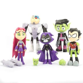 7pcs Teen Titans Figura Toy Collection Modelo Crianças Presente