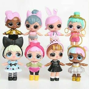 12 peças de bonecas Lol L.o.l Surprise Ball Lil Sisters Pets Toys Girls (8 unidades)