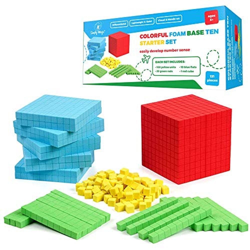 Simply Magic 131 PCS Foam Base Dez Blocos para Matemática - Lugar