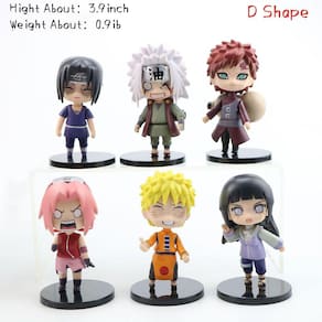 Anime 6 estilos Action Figure Ninja Modelo Brinquedo (d Forma