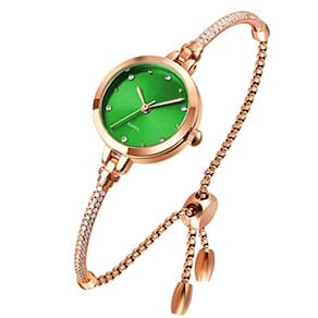 Relógio de quartzo analógico feminino TOOCAT Bling Rose Gold
