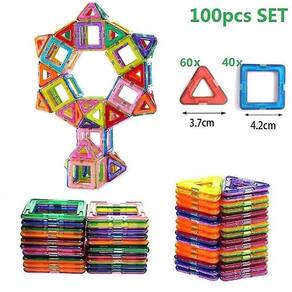 50/100pcs 3d Diy magnético-brinquedos tijolos blocos de construção telhas