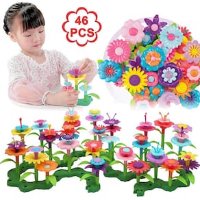 46 Piece Set Gardening Pretend Gift For Kids Jogo de Empilhamento F