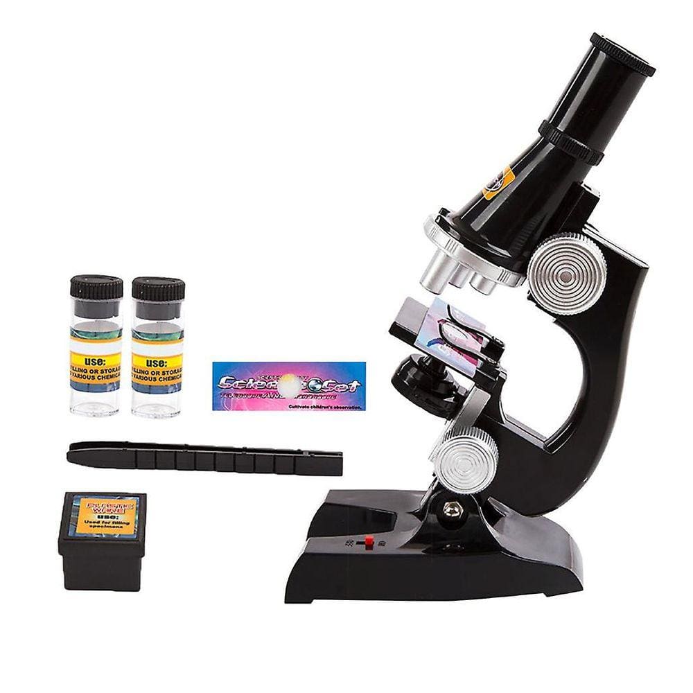 Conjunto de microscópio infantil e ferramentas da biblioteca