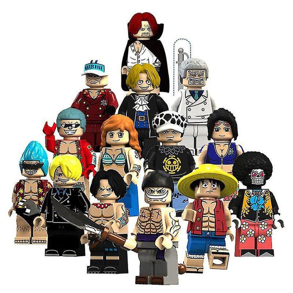 14pcs uma peça blocos de construção Luffy figuras Nami Brook Rob