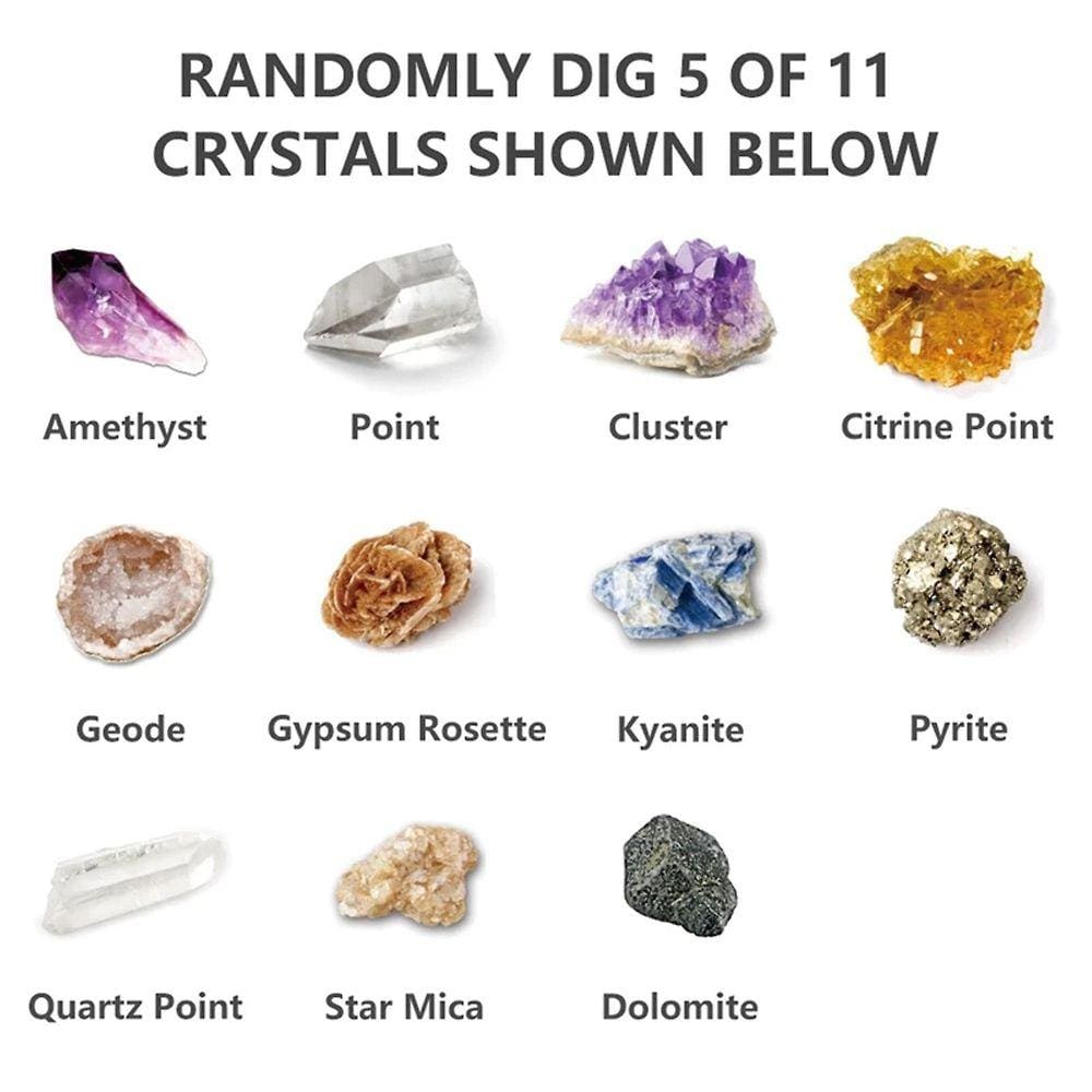 Kit de mineração de cristal para crianças