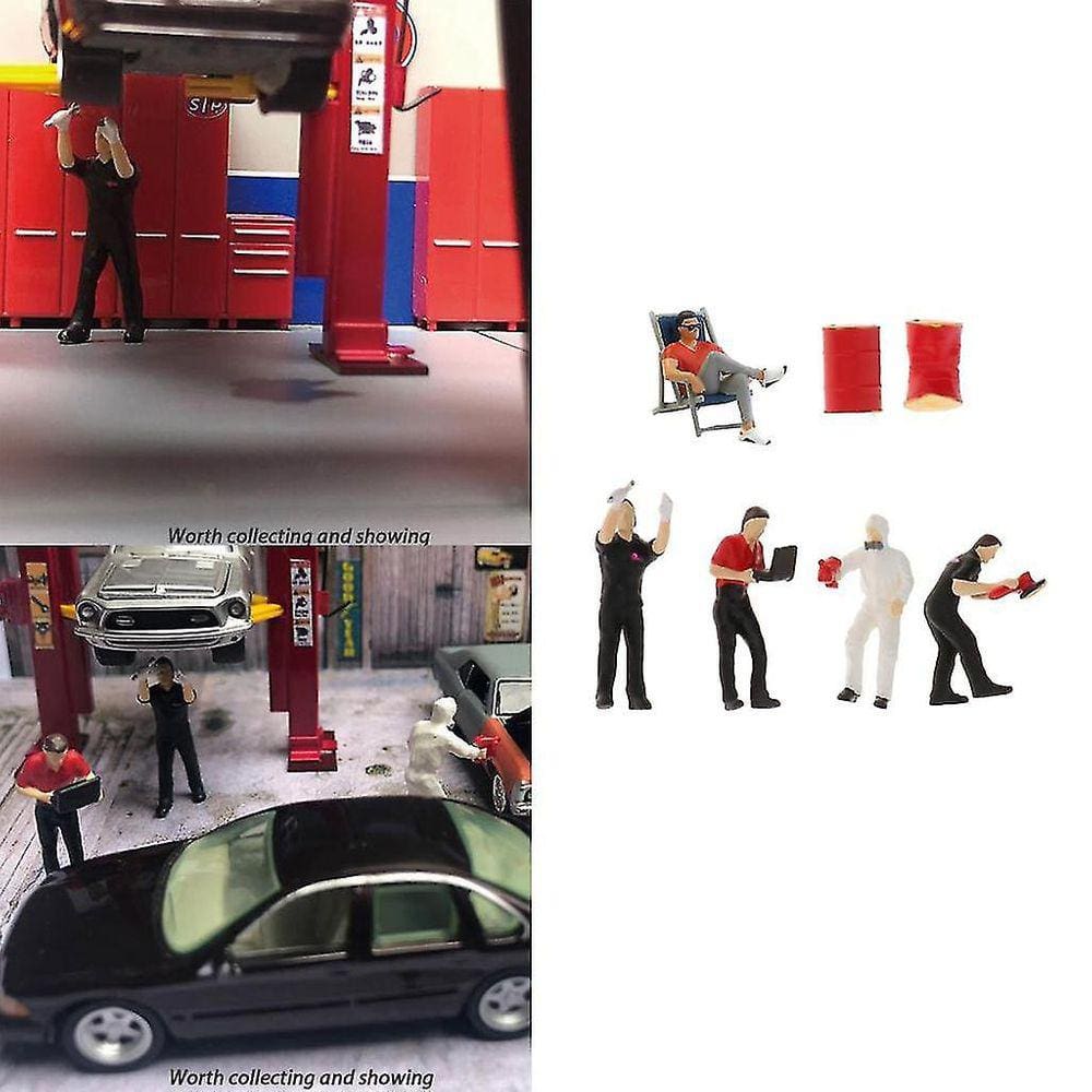 7x Modelo de Pessoas Repairman Personagem Boneca Acessório Decóratio