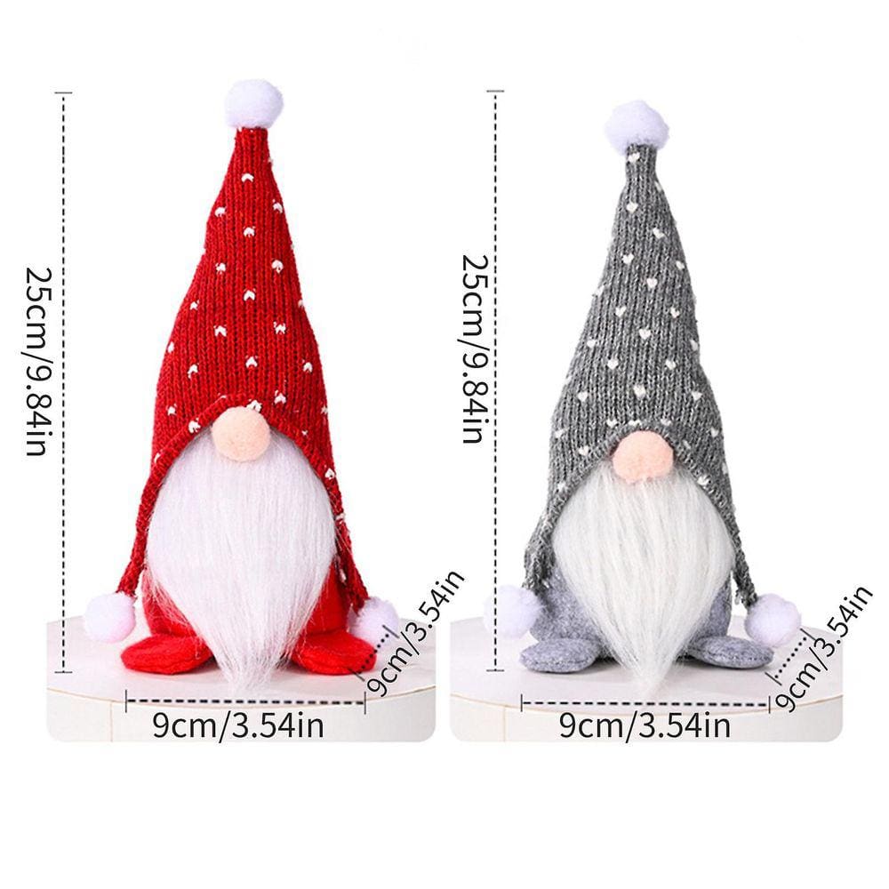 Bonecas de Natal Natal Ano Novo Diy Striped Faceless Toy Decorações de Papai Noel