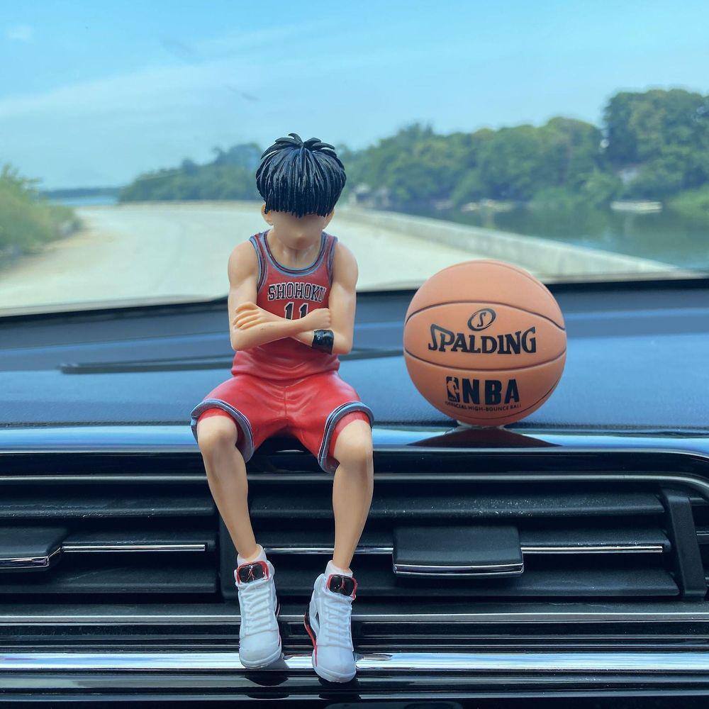 14cm Anime Slam Dunk Figura Para Ornamentos de Carro Rukawa Kaede B