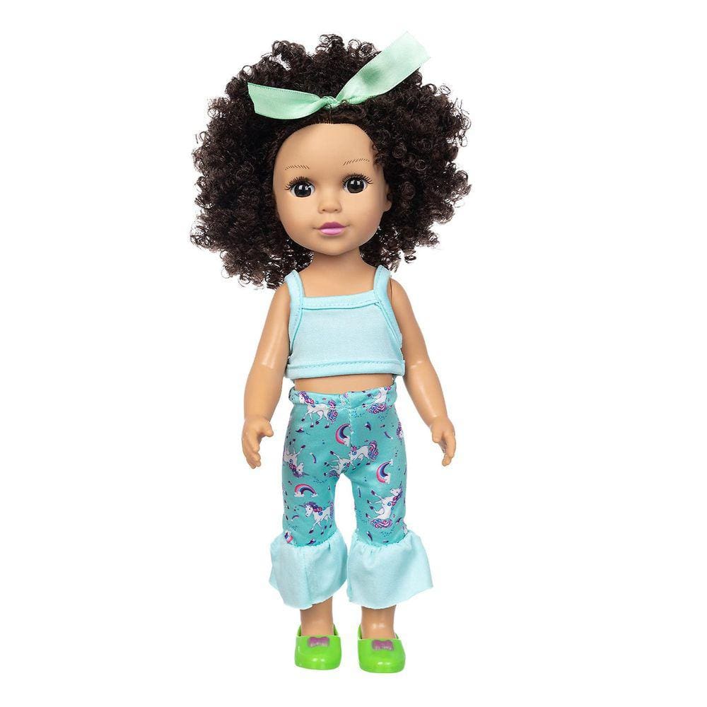 Curly Hair Cute Doll Simulation Cute Curly Hair Doll 35cm B