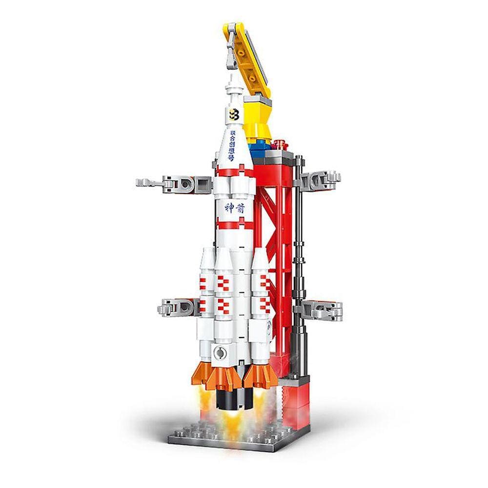 Space Rocket Puzzle Building Blocks Compatível com Lego Par