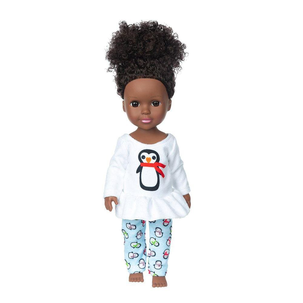 Black African Black Baby Cute Curly Black 35cm Vinyl Baby Toy
