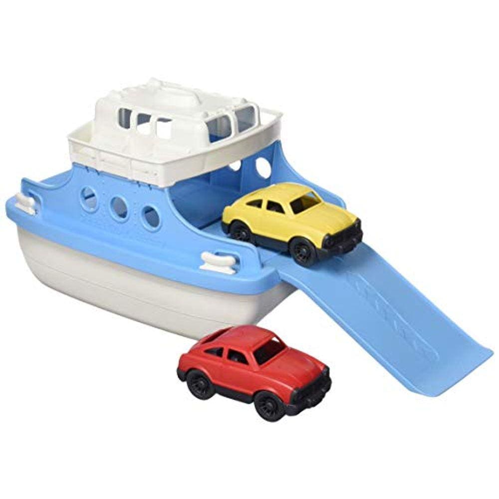 Ferry boat de brinquedos verdes, azul / branco CB - Pretend Play, Motor
