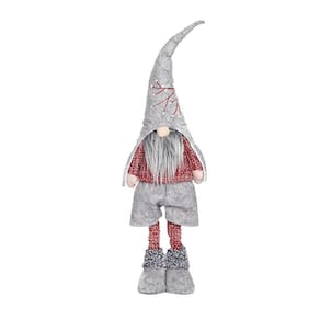 Decorações de Natal Boneca retrátil sem rosto com chapéu pontiagudo conjunto de janela de boneca em pé brinquedo