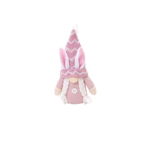 Decorações de Páscoa Chapéu de malha Orelhas de coelho Boneca de Velho