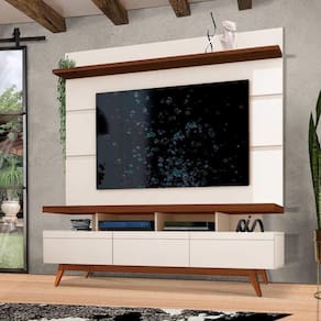 Painel Com Rack Off White Freijó Costa Rica Albuquerque Shop JM