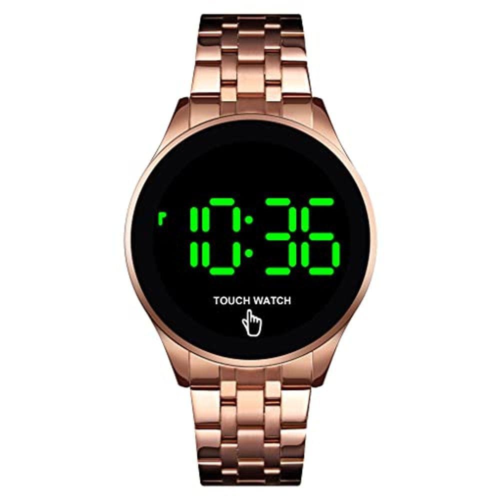 LED digital com tela sensível ao toque à prova d`água para homens e mulheres, esporte casual