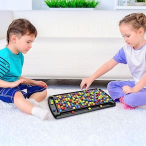 Jogo de tabuleiro infantil Rainbow Ball Matching Jogo de tabuleiro duplo para pais e filhos
