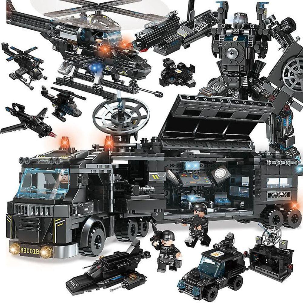 Swat Pioneer Puzzle Blocos  com partículas de Lego Bu