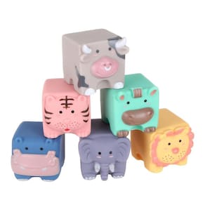 Brinquedos educativos para banho para crianças, brinquedos educativos para blocos de construção para animais