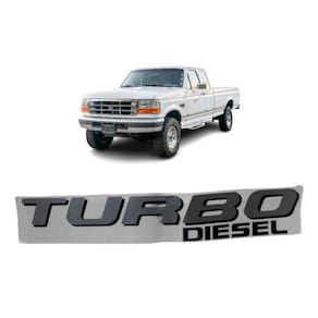 Adesivo F250 Turbo Diesel (Prata/Pto)