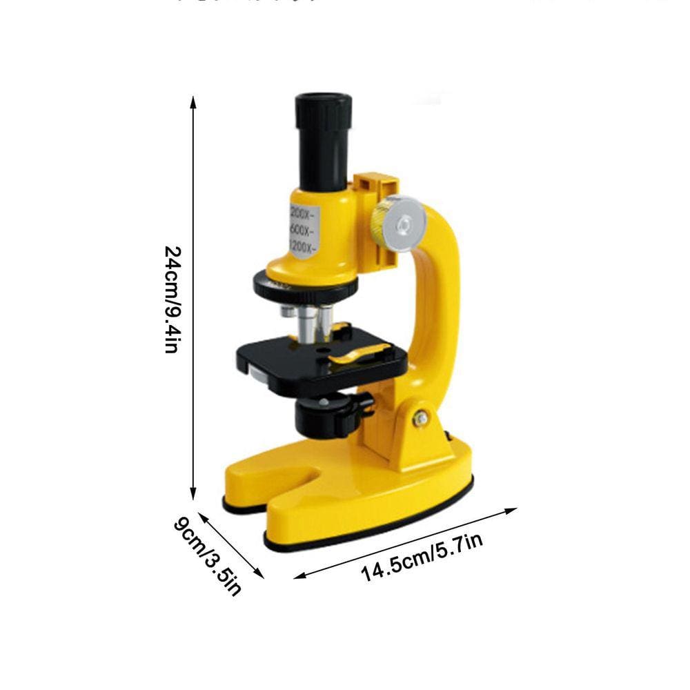 Hd 1200 vezes conjunto de brinquedos de microscópio equipamento de experimento de ciência biológica infantil ciência educacional e presente de educaçã