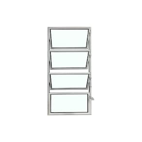 Vitro Basculante Branco 80 X 40 Vidro Liso