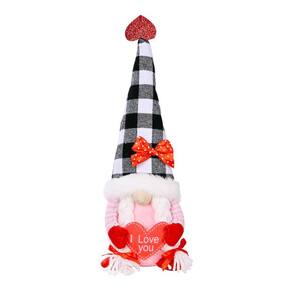 Decoração de boneca sem rosto Dia dos Namorados Boneca do Dia das Mães Lattice Love Faceless Doll Toy