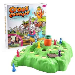 Jogos de tabuleiro damas infantis coelho cross-country defendendo armadilha jogo de tabuleiro 26,5* 11,4* 26,5 cm