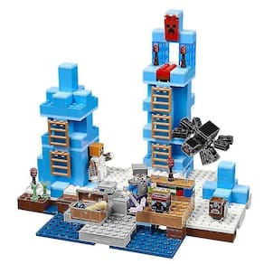Os picos de gelo modelam blocos de construção com My World Action Fi
