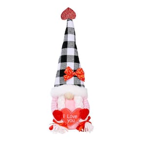 Decoração de boneca sem rosto Dia dos Namorados Boneca do Dia das Mães Lattice Love Faceless Doll Toy