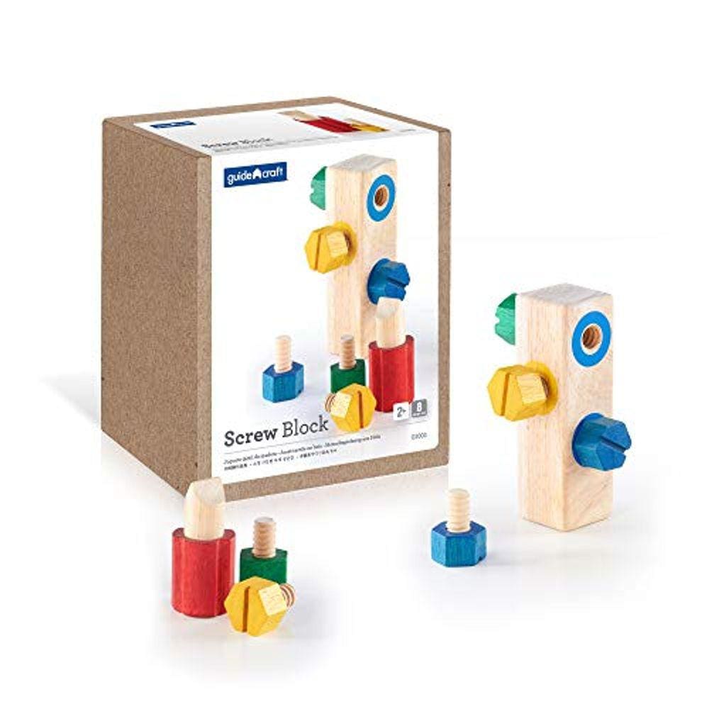 Guidecraft Screw Block - Jogo de Correspondência Multi-Cor para Crianças, C