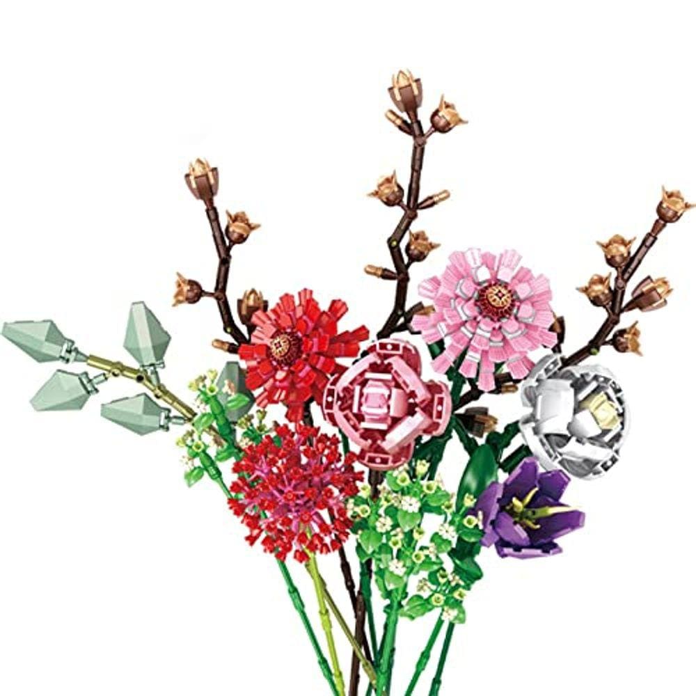 Conjunto de blocos de construção de buquê de flores CCDUSE