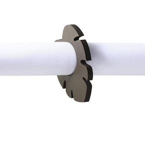 Argola De Guardanapo Copa E Cia 4 Pçs Folha De Adao Artwood Titânio