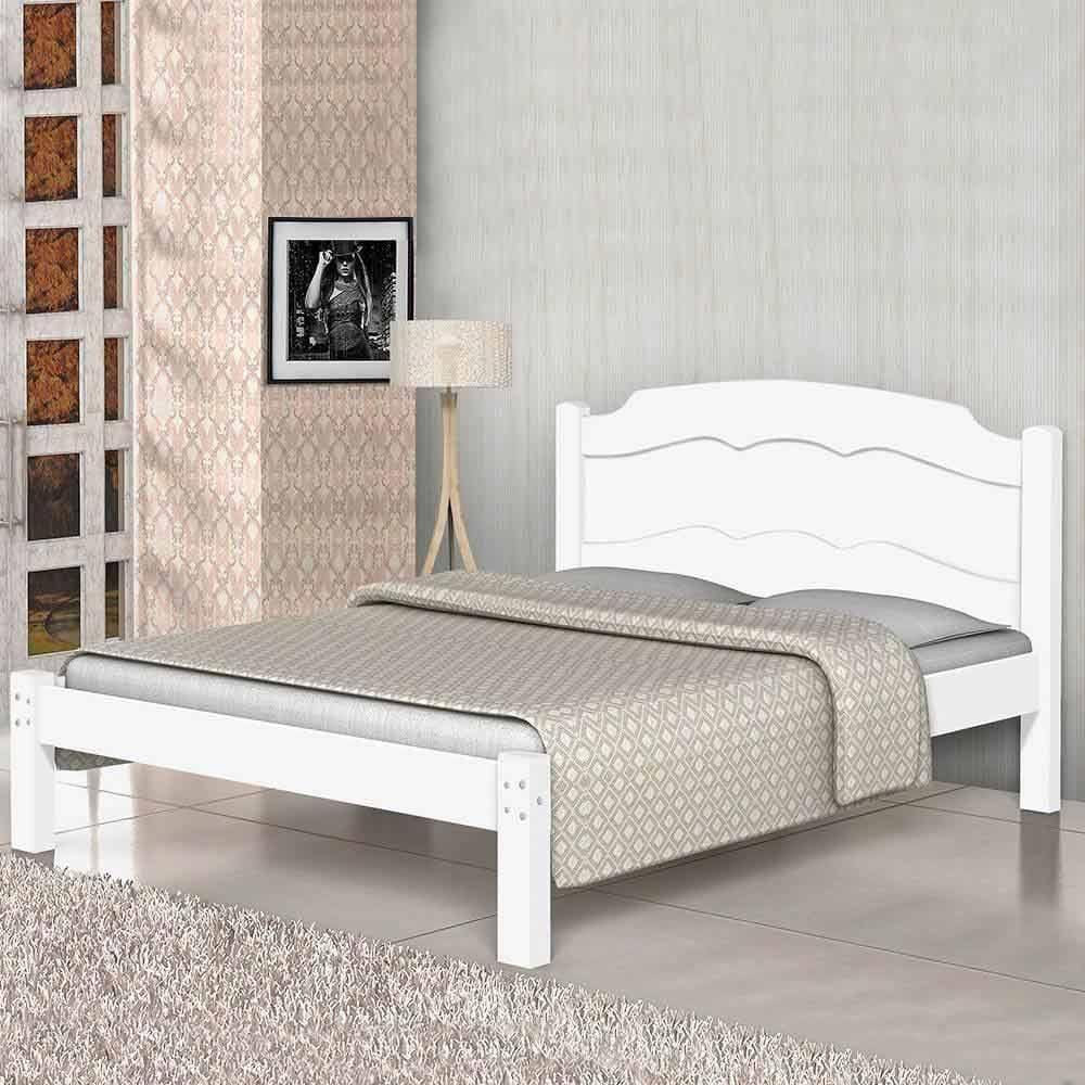 Cama De Casal Reforçada Branco Basoto