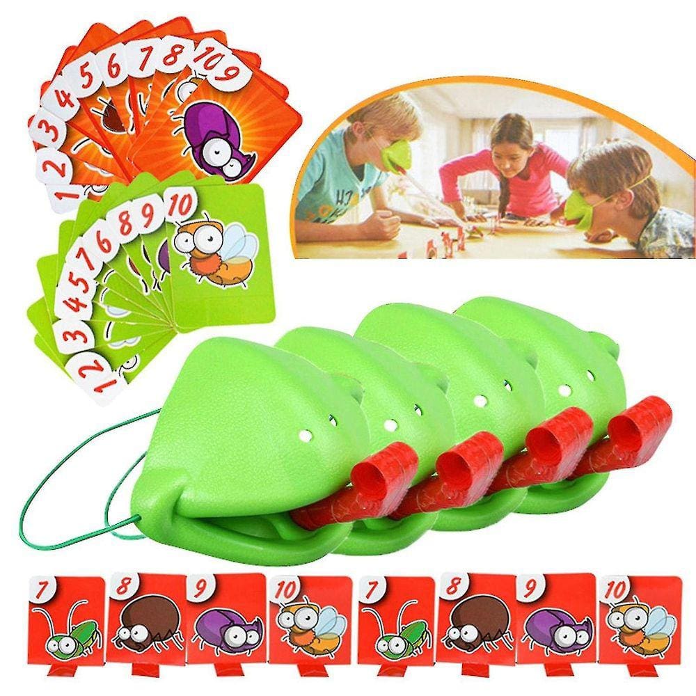 Jogos de tabuleiro 4pcs 2021 nova língua camaleão sapo boca levar cartão língua brinquedo de festa familiar seja rápido para lamber cartões