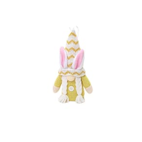 Decorações de Páscoa Chapéu de malha Orelhas de coelho Boneca de Velho