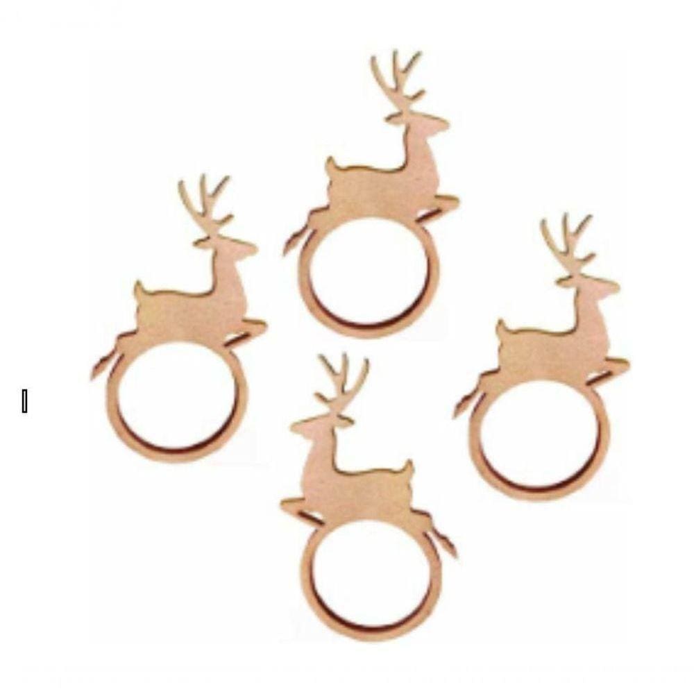 Argola De Guardanapo Copa E Cia 4 Peças Christmas Rena