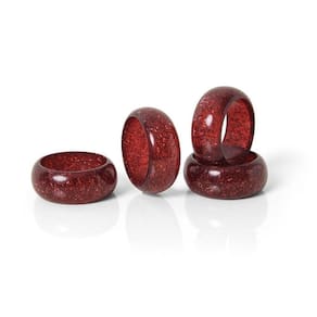 Argola De Guardanapo Copa E Cia 4 Peças Complement Shine Vermelho