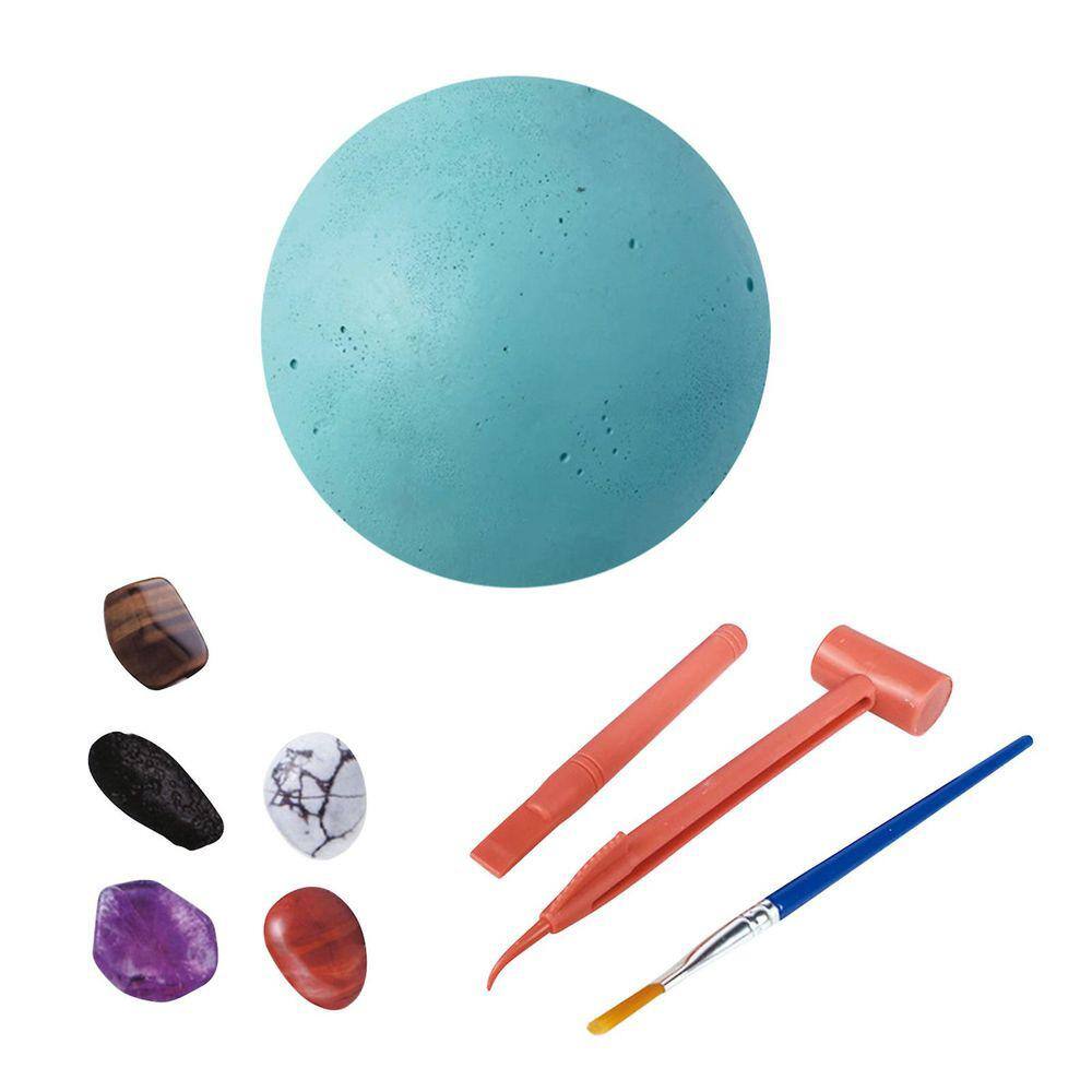Pedra de Escavação Arqueológica Infantil Os Oito Planetas do Sistema Solar Brinquedo de Aventura