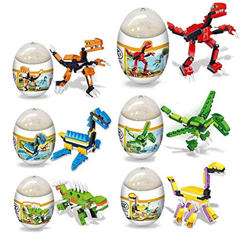 HOCHE 6 Pack Ovos de dinossauro Blocos de construção Brinquedos Set Good G