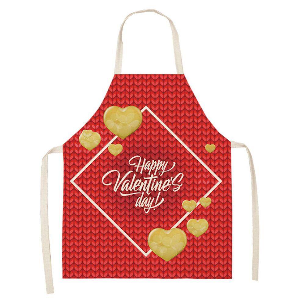1 peça pai adulto The Family Kitchen Valentine`s Day Print Aventais de linho para família