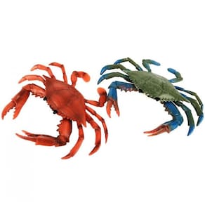Caranguejos Animais Marinhos Mundo Mar Life Ocean Modelo Toy (Azul)