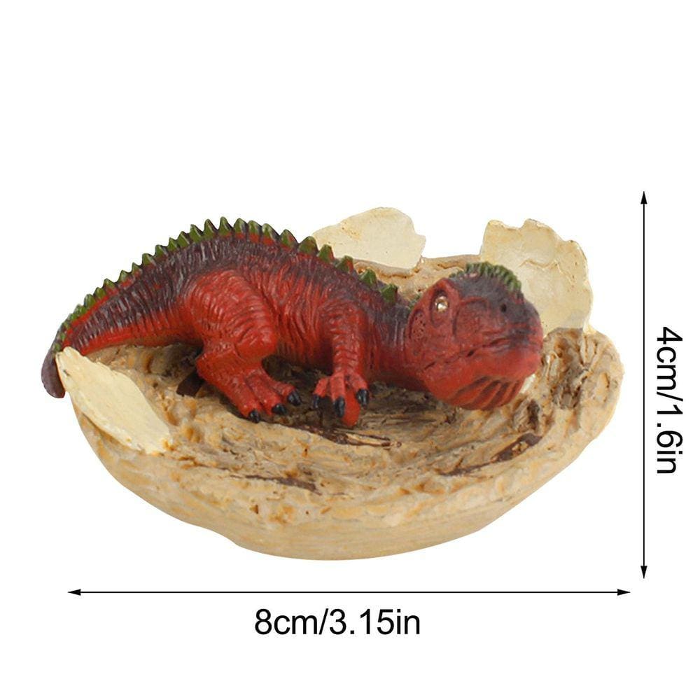 Meia eclosão de dinossauros Shell Broken Dinosaur Model Toy com base Home Decor