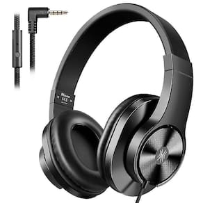 Fones de ouvido fones de ouvido com fio fone de ouvido sobre a orelha fone de ouvido com microfone estéreo baixo fone
