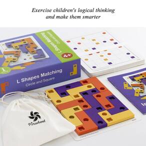 Pinwheel L Formando Jogo de Tabuleiro Puzzle Kids 4+ Anos Educação Inicial Cor Wood Chip Inteligência Cognitiva Lógico Presente de Brinquedo| Jogos de