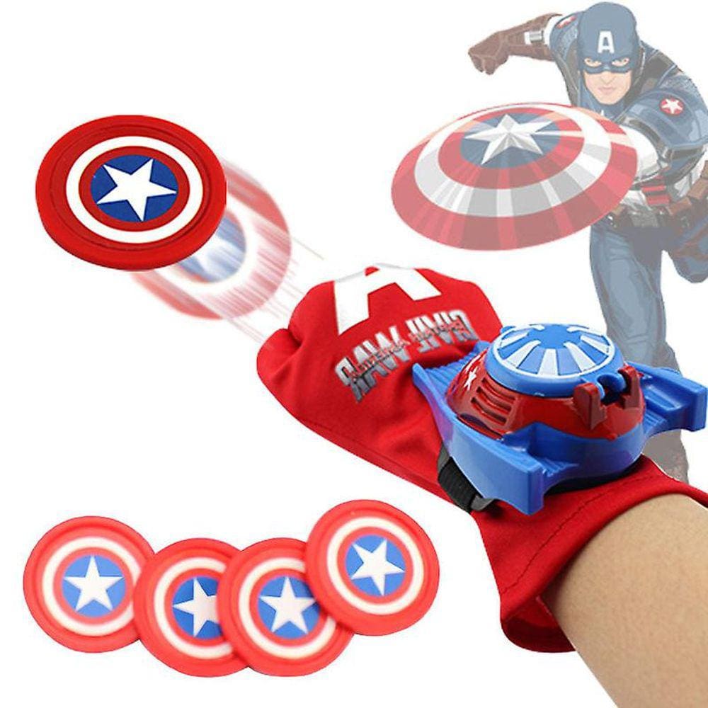 Capitão América Marvel Launcher Toy Kids Card Launcher Luva