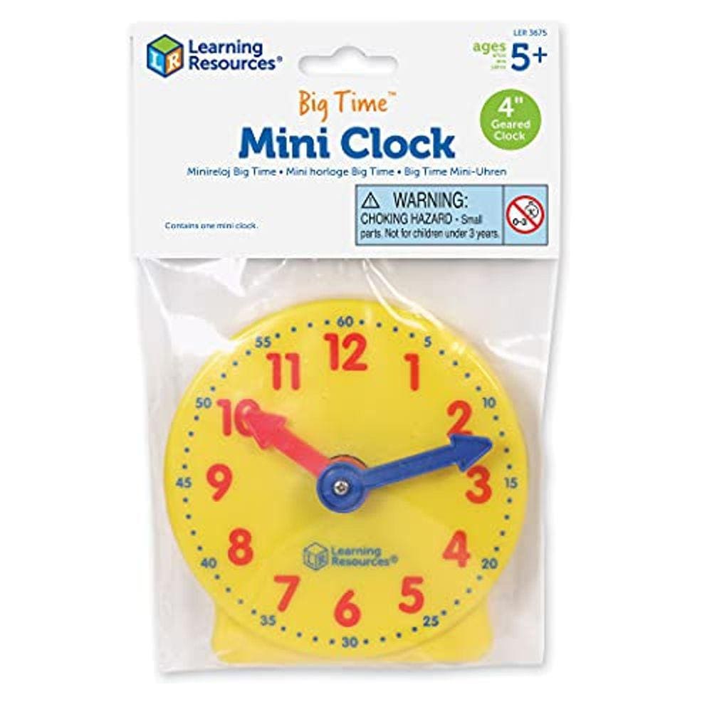 Recursos de aprendizagem Smart Pack 4" Relógio, Amarelo