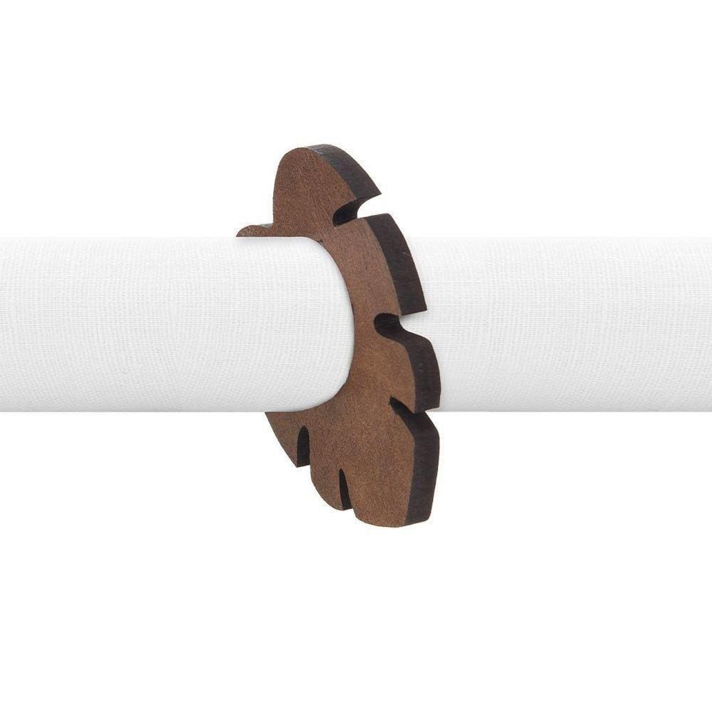 Argola De Guardanapo Copa E Cia 4 Pçs Folha De Adao Artwood Cobre