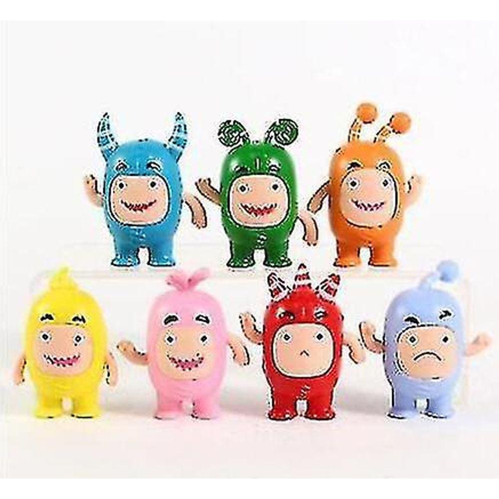 7pcs/set Anime Cartoon Oddbods Fuse Pogo Bubbles Slick Zeke Jeff Pvc Figures Toys